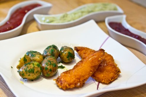 Hühnerschnitzel mit Cornflakespanier