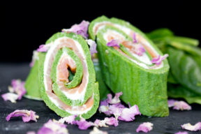 Spinat Lachs Röllchen